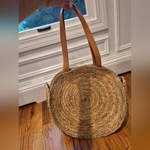 Universal Thread Tan and Brown Woven Shoulder Bag